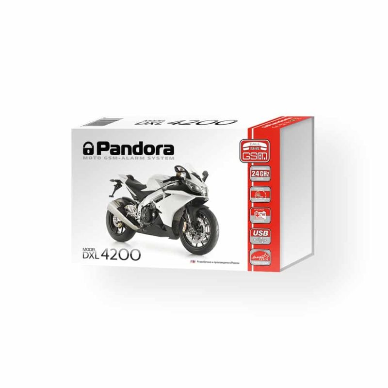 Мотосигнализация Pandora DXL 4200 для защиты мототехники и квадроциклов, GSM, автозапуск, Hands Free