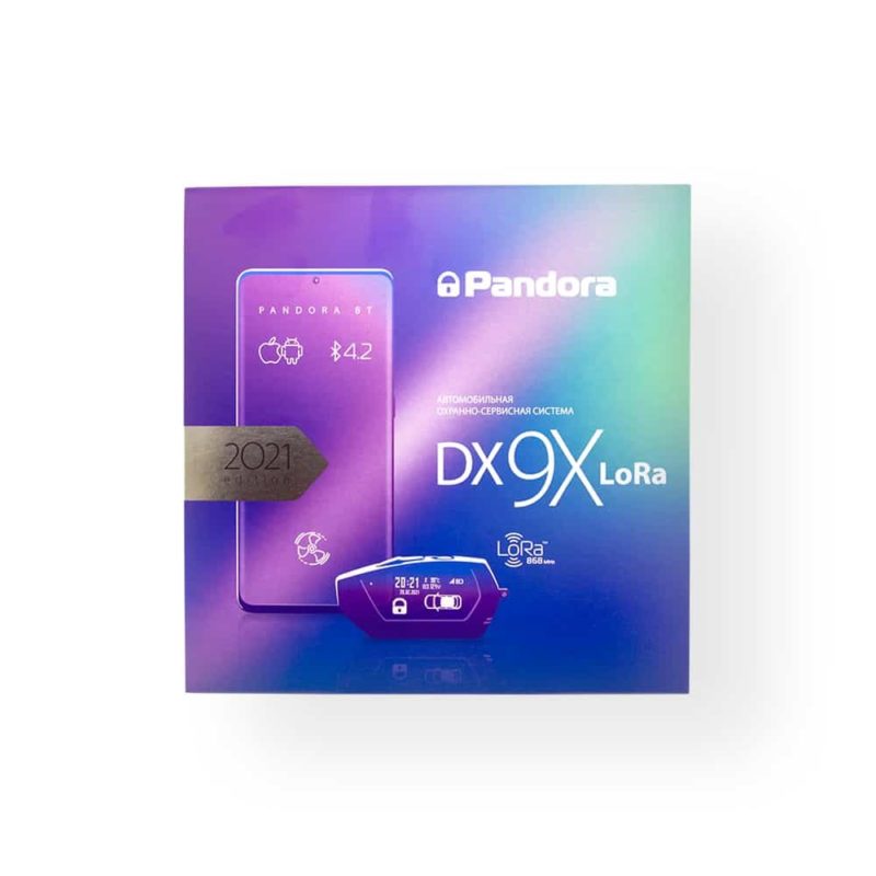 Автосигнализация Pandora DX-9X LoRa, автозапуск, Турботаймер, SLAVE, Bluetooth, D-027, iOS и Android, смартфон, LoRa Hi Speed