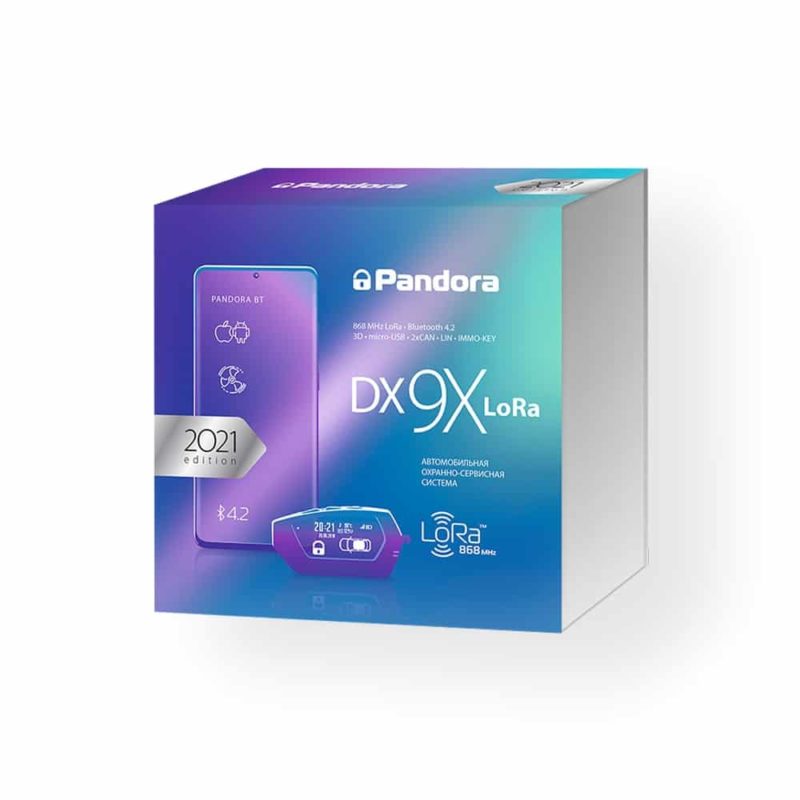 Автосигнализация Pandora DX-9X LoRa, автозапуск, Турботаймер, DX 9X, SLAVE, Bluetooth, D-027, iOS и Android, смартфон, LoRa Hi Speed